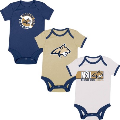 Image of NCAA Montana State Bobcats Infant Boys' 3pk Bodysuit - 6-9M