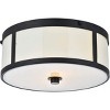 Elegant Lighting Hadrian 2 light 12 inch flat black flush mount - 2 of 4