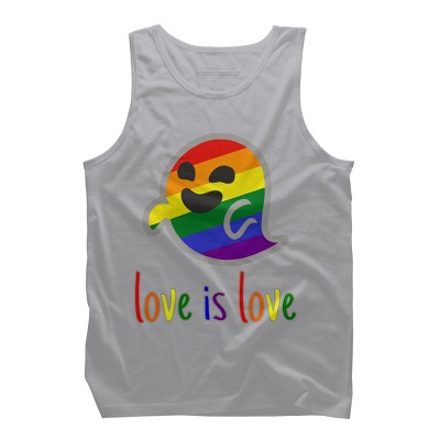 Adult Design By Humans Happy Ghost Love is Love Pride By Tank Top