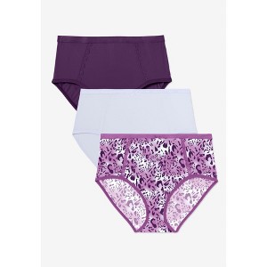 Catherines Plus Size Full Coverage Microfiber Panty 3-Pack - 1 of 3