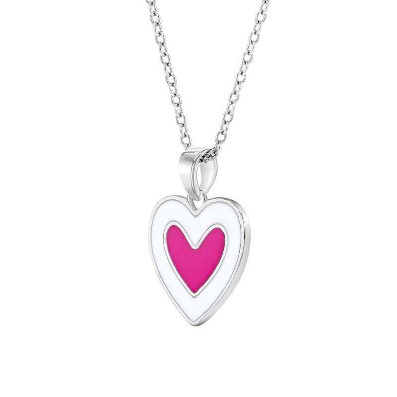 Girls' Heart to Heart Sterling Silver Necklace - In Season Jewelry, 2 of 5
