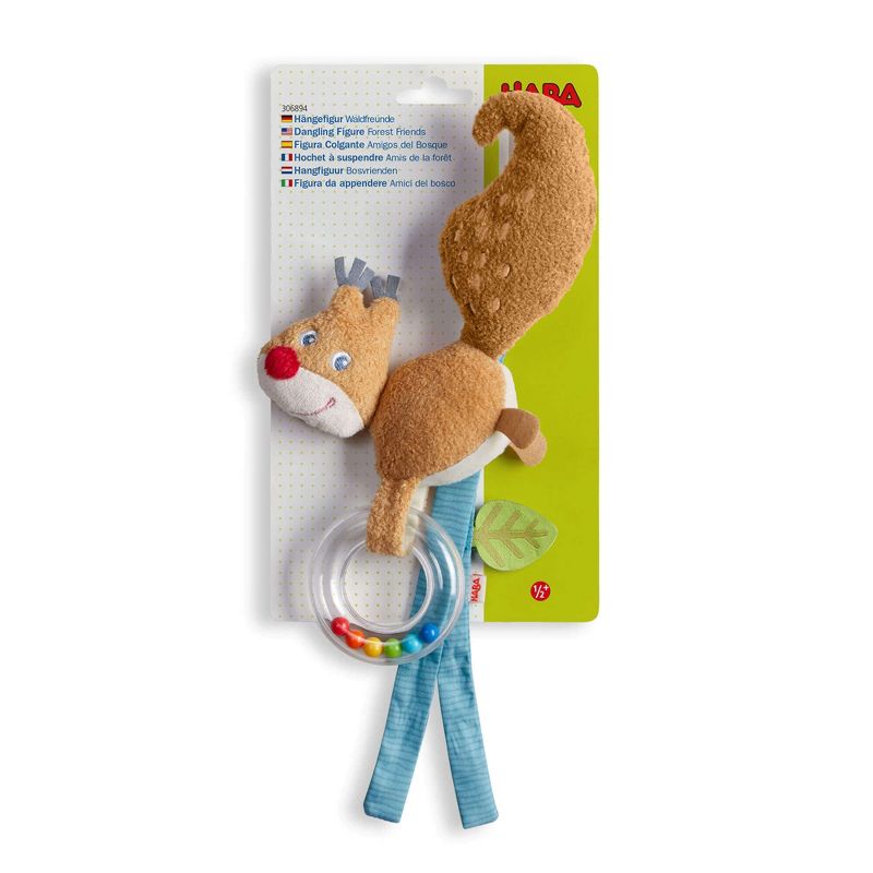 HABA Forest Friends Squirrel Dangling Figure Crib & Stroller Toy, 4 of 5