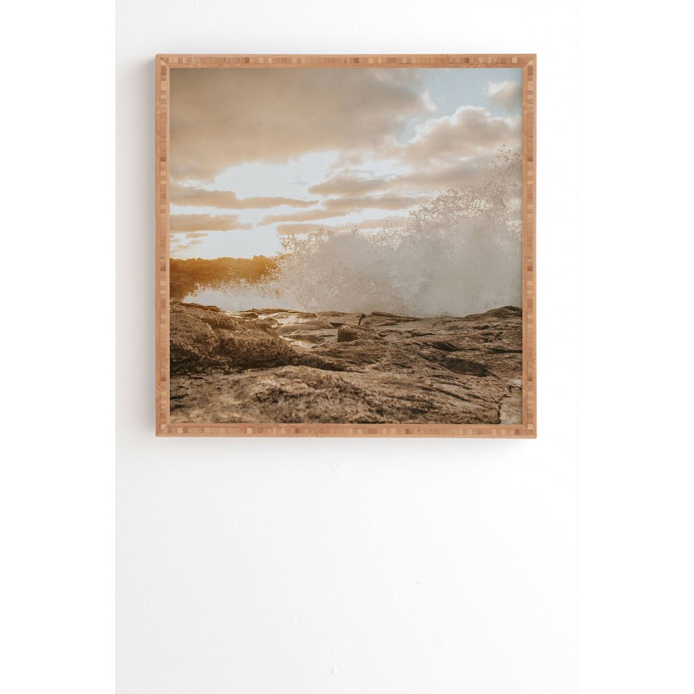 Photos - Other Decoration 20" x 20" Hello Twiggs Sunset Rough Waves Framed Wall Print - Deny Designs