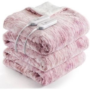 Heated Blanket, Tie Dye Heating Blanket for Bedding, With 5 Heat Settings, Fast Heating, Soft and Comfy, Machine Washable - 1 of 4