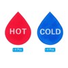 Unique Bargains Acrylic Decor Drop Shape Self Stick Hot/Cold Water Label - 3 of 4