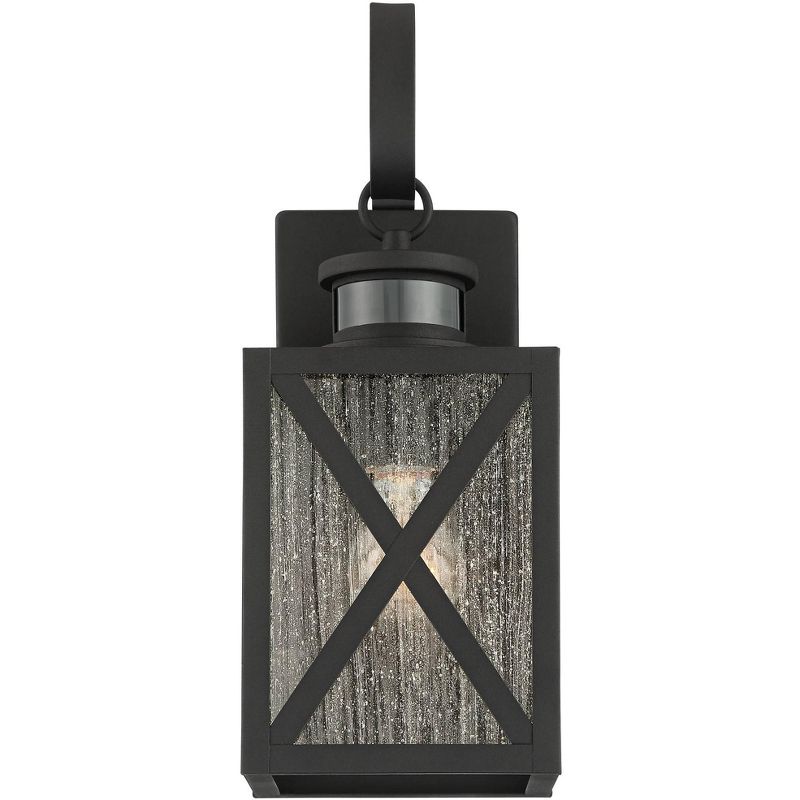 John Timberland Vintage Outdoor Wall Light Fixtures Set of 2 Textured Black 14 1/2" Dusk to Dawn Motion Sensor for Exterior House, 5 of 9