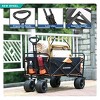 Heavy Duty 350 Lbs Capacity Collapsible Wagon, Folding Camping Wagons, Grocery Portable Utility Cart, Adjustable Rolling Carts w/Big Wheels by Boahaus - 4 of 4