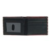 CTM Men's Leather RFID Vintage American Flag Bifold Passcase Wallet - 3 of 4