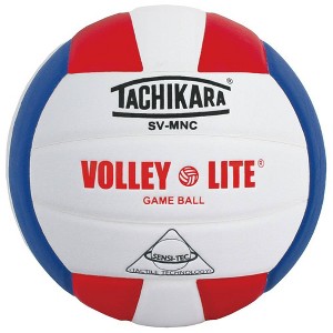 Tachikara SVMNC.SWR Indoor Sensi Tec Composite VolleyLite Volleyball - Scarlet/White/Royal - 1 of 2