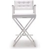 TOV Furniture Director Performance Vegan Leather Stool with Silver Base Black - 3 of 4