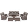 Buenhomino Patio Furniture Set with Fire Pit, Outdoor Wicker Furniture, 8 Pieces Deep Seat Rattan Conversation Sofa Sets with 6-inch Thicked Cushions - 2 of 4