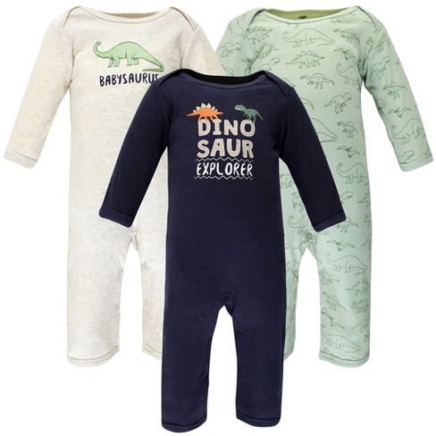 Hudson Baby Infant Boy Cotton Coveralls, Dinosaur Explorer - image 1 of 4