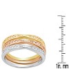 Steeltime Ladies tri toned brass simulated diamonds 3pc rings set - 3 of 4