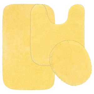 3pc Traditional Washable Nylon Bath Rug Set - Garland - 1 of 4