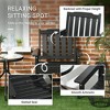 Aghana Digitals 2-Piece Black HDPE Patio Dining Chairs, Weather-Resistant Wood-Like Outdoor - 4 of 4
