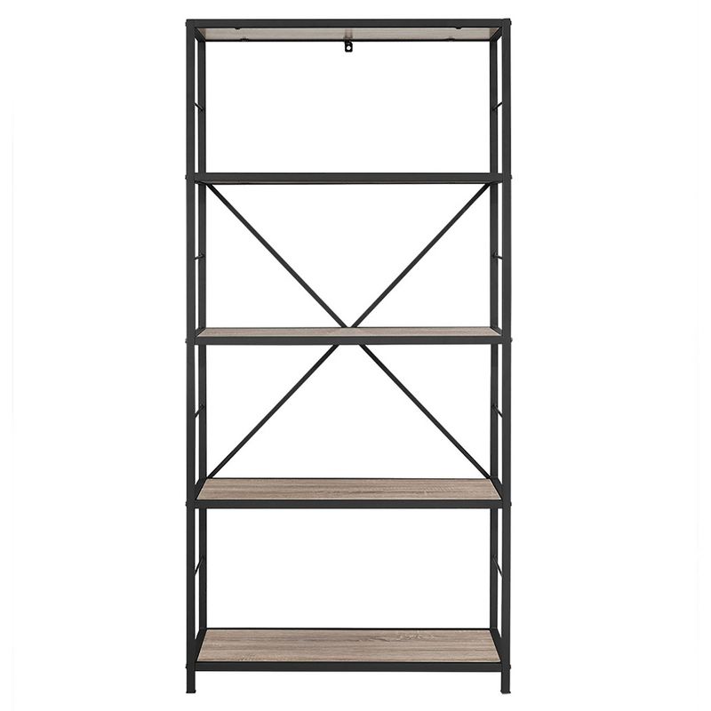 63" 4 Shelf Industrial Transitional Tall Bookshelf - Saracina Home, 5 of 6
