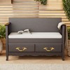 PAGED Shoe Bench with Removable Cushion, Ottoman with Storage, Entryway Bench for Entrance and Living Room, Shoe Storage Bench with Back - 2 of 4