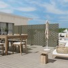 Wooakway 72 in. H x 47 in. W Outdoor Rectangle Metal Privacy Screen Garden Fence Panel Freestanding Patio Decorative Screen for Yard - 3 of 4