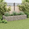 vidaXL Gabion Basket Rectangular, Galvanised Steel Gabion Planter, Gabion Raised Bed for Garden, High Load Capacity, 106.3"x35.4"x19.7" - 4 of 4