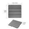 DOMETOUR 12"x12" Plastic Interlocking Deck Tiles Set of 35pcs, Patio Deck Tilesb Waterproof Floor Decking Tiles for Outdoor Indoor - 4 of 4