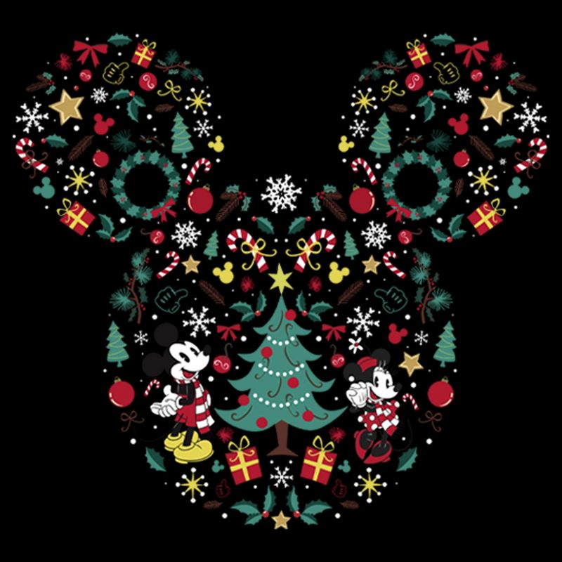 Men's Mickey & Friends Christmas Silhouette Sweatshirt, 2 of 5