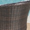 Doinica 2pk Wicker Outdoor Patio Barstool - Brown - Christopher Knight Home: Weather-Resistant with Seat Cushion - 3 of 4