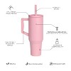 Elemental® Commuter Series Stainless Steel 40-Oz Commuter Insulated Tumbler with 2 Straws and Handle - 4 of 4