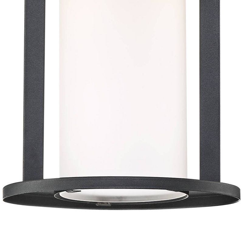 John Timberland Aline Modern Outdoor Wall Light Fixture Black LED 13" White Frosted Glass for Post Exterior Barn Deck House Porch Yard Posts Patio, 3 of 6
