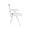 Meridian Furniture,Abby Cream Vegan Leather Dining Arm Chair, Set of 2 - 4 of 4