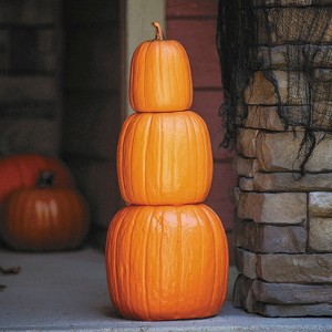 ATC 22 3/4" Nested Orange Plastic Pumpkins Halloween Decoration - 1 of 2