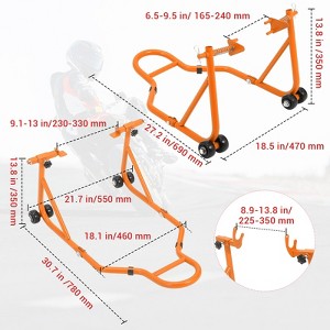 850 LBS Capacity Motorcycle Stand, Front and Rear Combo Motorcycle Lift Stand, Adjustable Rocker Shaft, for Most Sport, Cruiser, Dirt Bikes - 1 of 4