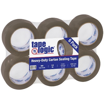Tape Logic #291 Industrial Heavy Duty Packing Tape 2" x 110 yds. Tan 6/Carton (T902291T6PK)