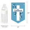 Big Dot of Happiness First Communion Blue Elegant Cross - Boy Religious Party Bunting Banner - Party Decorations - God Bless Your 1st Communion - 2 of 4