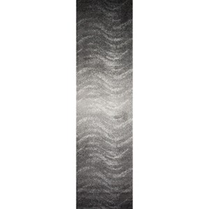 Nuloom Julene Abstract 2x20 Runner Rug for Living Room Bedroom Dining Room Entryway Hallway Kitchen, Charcoal/Grey - 1 of 4