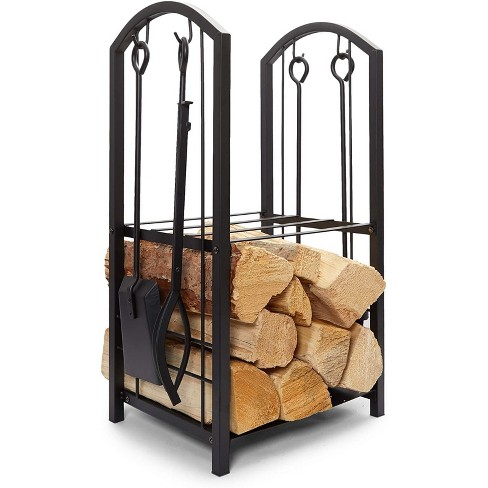 Juvale Firewood Rack With Fireplace Tools Log Holder For Indoor