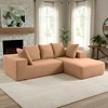 Whisen Modern L-Shaped Modular Sofa, Full Foam Compressed Sofa Couch with Soft Cushions, 5 Pillows - 3 of 4