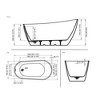 Cesicia 59 in-L  x 30 in-W  x 28 in-H Glossy White Freestanding Soaking Bathtub-Slipper - 4 of 4