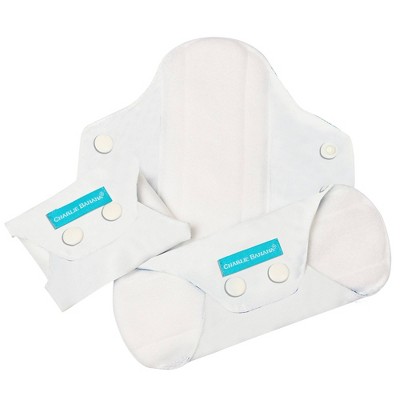 Charlie Banana Feminine Pads Regular Absorbency - White - 3pk