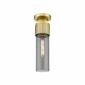 Bolivar - 1 Light Flush Mount In Industrial Style-15.25 Inches Tall and 4 Inches Wide - 1 of 1