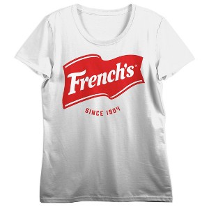 French's Logo Since 1904 Women's White Crew Neck Short Sleeve T-shirt - 1 of 3