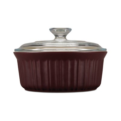 Rachael Ray Solid Glaze Ceramic 3pc Set: 1.5qt & 2qt Round Casseroles With  Shared Lid Red : Target