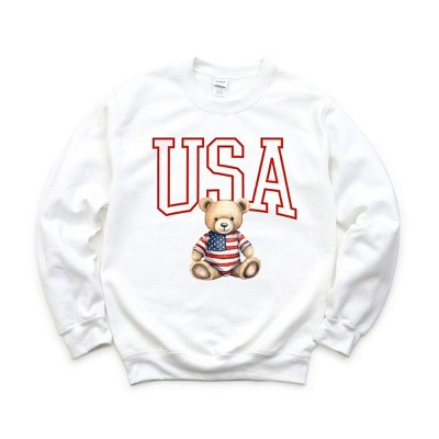 Simply Sage Market Women's Graphic Sweatshirt USA Bear