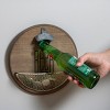 Rustic Wood Wall Mount Beer Bottle Opener with Metal Basket - Foreside Home & Garden - image 2 of 4