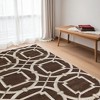HomeRoots 5' X 8' Brown and Ivory Abstract Geometric Hand Tufted Non Skid Area Rug - 2 of 4