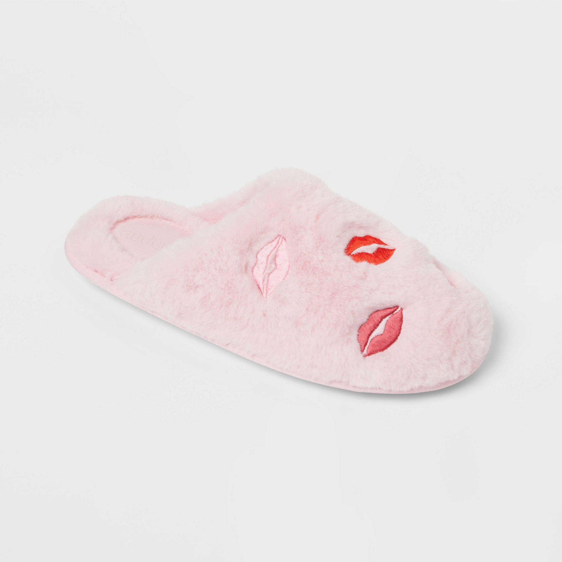 Women's Emily Tossed Lips Scuff Slipper - Auden™ Pink
