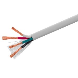 Monoprice Speaker Wire, Burial Rated, 4-Conductor, 14AWG, 250ft, Gray - 1 of 4