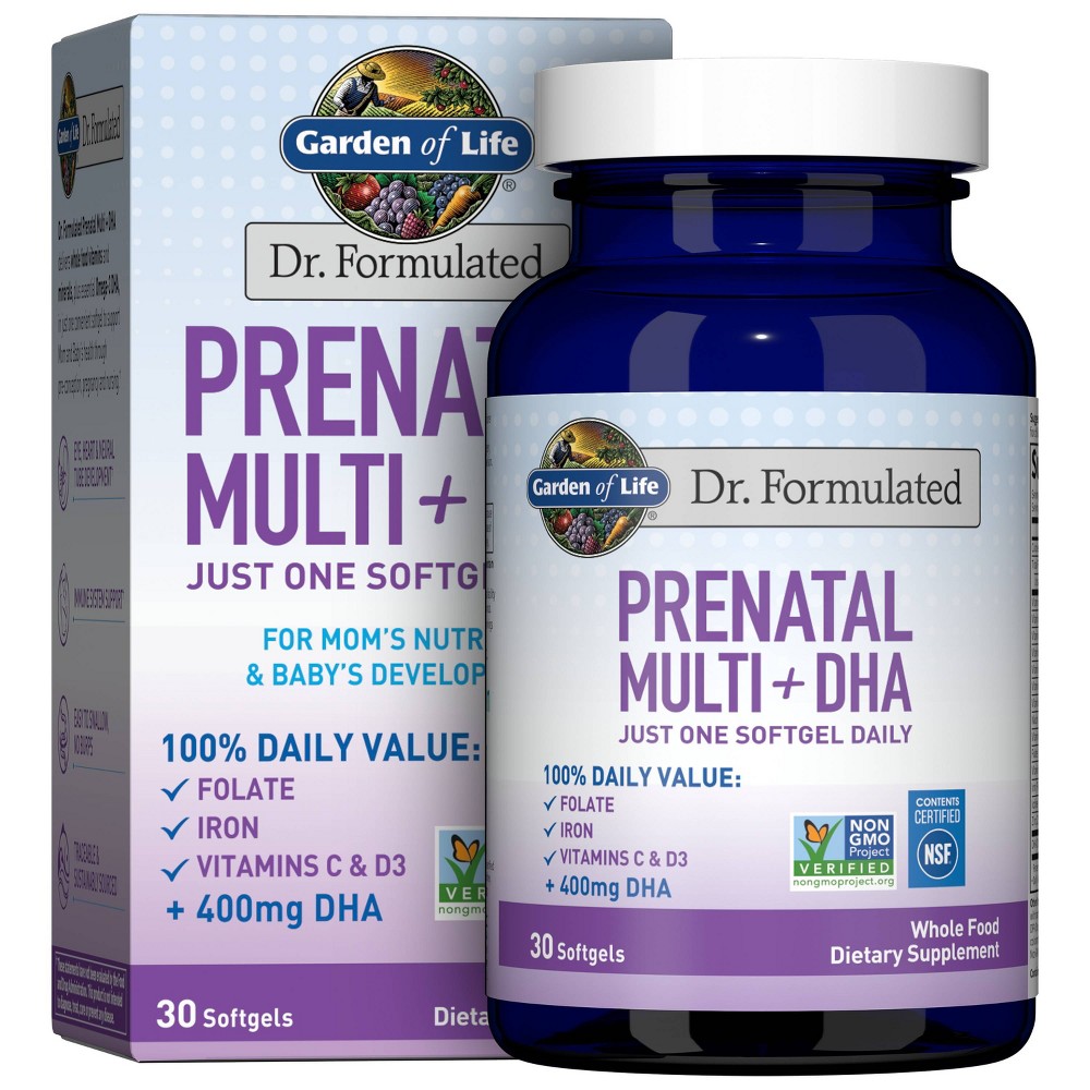 Photos - Vitamins & Minerals Garden of Life Dr. Formulated Prenatal Multi + DHA Softgels - 30ct 
