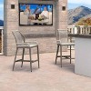 PURPLE LEAF 2 Pieces Bar Stools Patio Modern Rattan Barstools Aluminum Woven Tall Bar Chairs with Cushions for Outdoor Kitchen Island Garden - 2 of 4