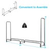 Costway 4FT/5FT/6FT/8FT Firewood Storage Log Rack Heavy Duty Iron Log Holder with Waterproof PVC Cover - 3 of 4