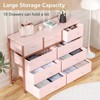 Dresser TV Stand with 10 Drawers, Media Console Table, Entertainment Center for 55/50/43 Inch TV - 3 of 4
